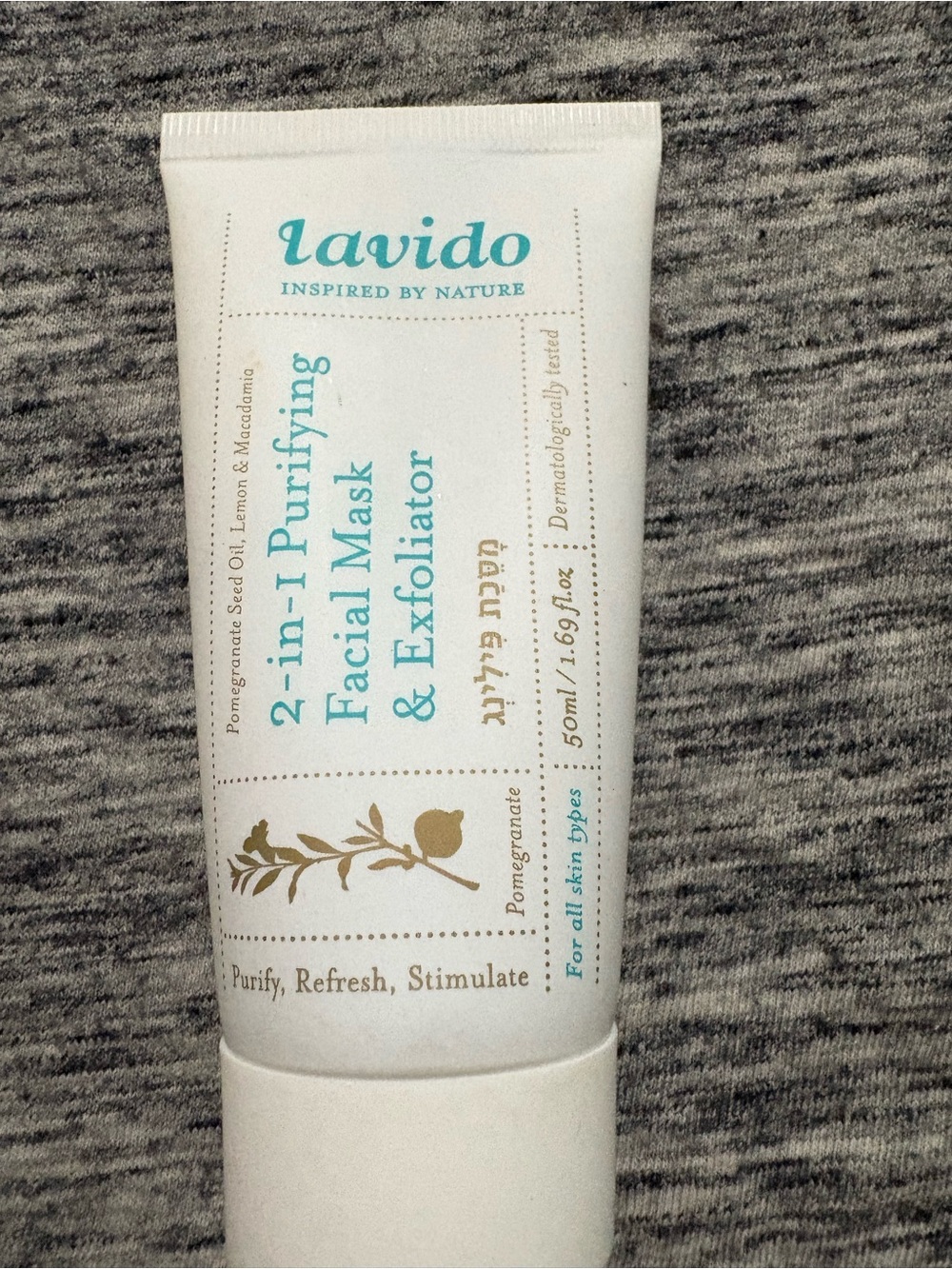 Lavido 2-in-1 Purifying Facial Mask & Exfoliator - White